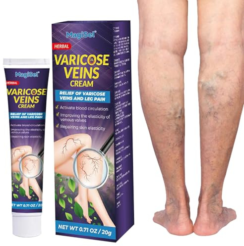 Crème Varicose Veins, Varices Crème, Crème pour Les Varices, Varices Traitement Jambe Adaptée aux Veines D'araignée, Améliore La Circulation Sanguine, Soulage Rapidement Les Jambes Fatiguées, 20g