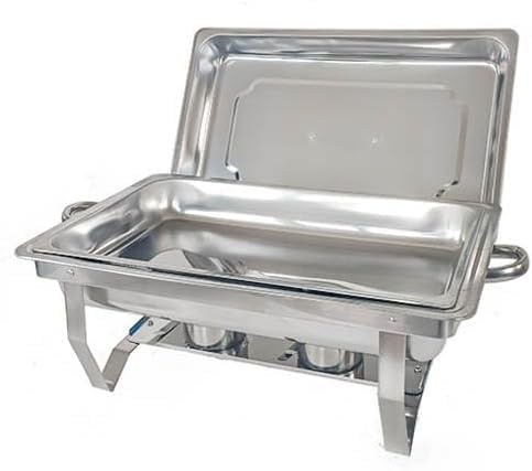 WJYTDHIQS Calentadores de Comida para Buffet Acero Inoxidable,Chafing Dish, Chafing Dish Buffet Set 9L, Calentador de Alimentos, para Servir Variedad Platos Mantener Caliente