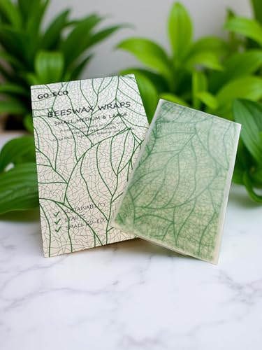 GO-ECO Emballage alimentaire en cire d'abeille, réutilisable, alternative naturelle au film étirable