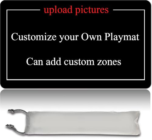 MPLRC PLAYMAT Tapis de Jeu personnalisé, Taille 60 x 35 cm, Tapis de Jeu Zone MTG Bords Cousus Tapis de Jeu de Cartes À Collectionner Tapis de Souris Surface en Caoutchouc Lisse TCG