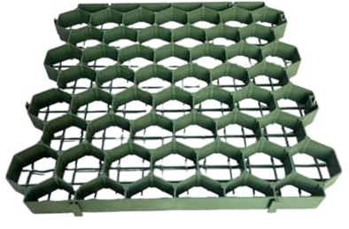 Grilles de stationnement Robustes en Gazon synthétique, for allées, graviers et Routes, for renforcer Le Sol(4cm-20 Pieces)