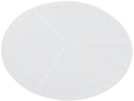 Yechiry Buscador de Centro Redondo, Herramienta de Centrado Acrílico Transparente de 300 Mm, Compás del Buscador de Centro Círculo Preciso para Torno de Madera, Carpintería