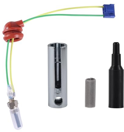 4pcs Chinese Diesel Heater Glow Plug Kit, 2KW/5KW/8KW Ceramic Glow Plug Ignition with Wrench Stopper & Black Cap Parking Heater Repair Accessories for Car Truck Boat Heating