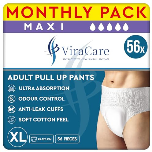 56 x Maxi Incontinence Pants Women and Men, Adult Nappies