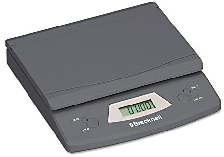 Brecknell Electronic Office Scale, 25 lb., 5-1/4 X 8-1/8 Inches, Grat (SBW325)