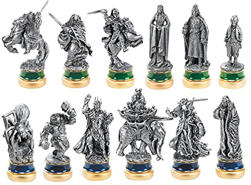 The Noble Collection The Lord of the Rings The Return of the King 12 Character Package - 12 Fine Pewter Figures in Box - Officially Licensed Film Set Movie Props Gifts