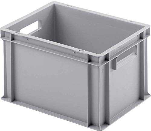 Eurokasten in Industriequalität grau geschlossen 400 x 300 x 235 mm