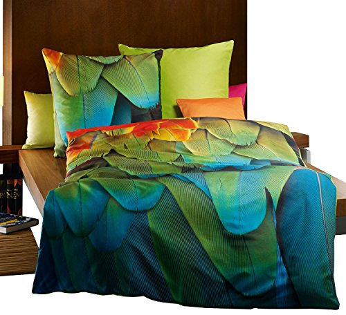 Kaeppel Mako-Satin Bettwäsche Exotique 155x220 cm + 80x80 cm