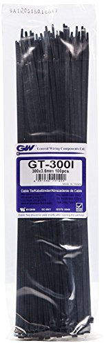 GW Kabelbinder-Technik, Kabelbinder 303 x 3,6 mm, schwarz, 1000 Stück, GT-300IB