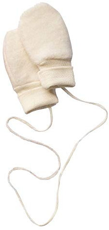 Engel Baby Fäustel ohne Daumen, Fleece, 100% Schurwolle (kbT) (50/56, Grün Melange)