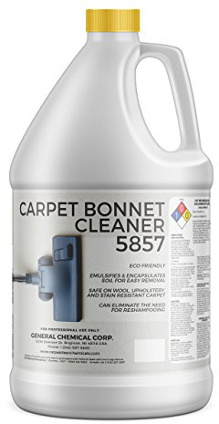 CarpetGeneral Bonnet Cleaner 5857 - Heavy Duty Shampoo Carpet Freshener Solution for Machine - Fast Drying & Pet Safe Carpet Shampoo for Rotary Cleaners, Commercial, & Industrial Use - 1 Gallon Jug