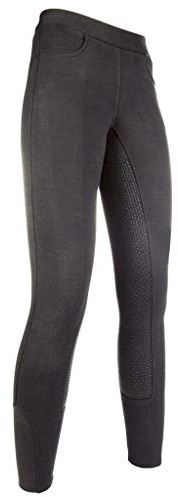 HKM 11106 Yvi - Leggings da Equitazione con Inserti in Silicone Elasticizzati, da Donna, Colore Nero, 48
