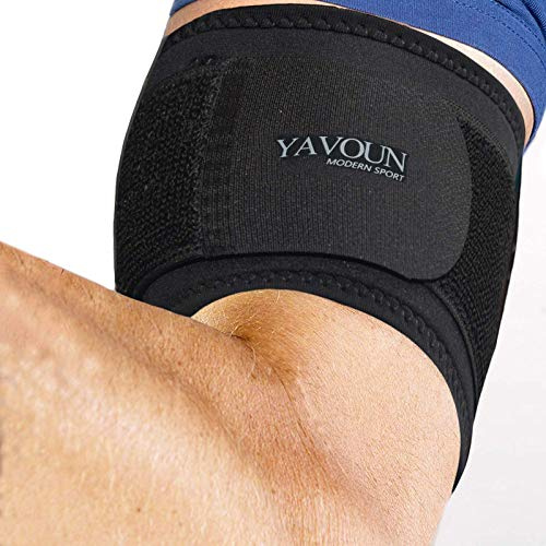 Tendonitis - Bicep ＆ Tricep Compression Sleeve/Wrap - Tricep Tendonitis, Bicep Tendonitis - Pain Relief for Bicep and Triceps Muscle Strains, Compression Arm Support (Black, 8.3 - 13.7 × W 3.93)