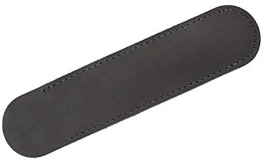 SUPERTOOL Leder-Stifteetui, Leder-Stifteetui, Beutelhalter, einzelne Füllfederhaltertasche, handgefertigte weiche Stift-Schutzhülle für Stifte, 1 Packung (15 cm x 4,2 cm, schwarz)