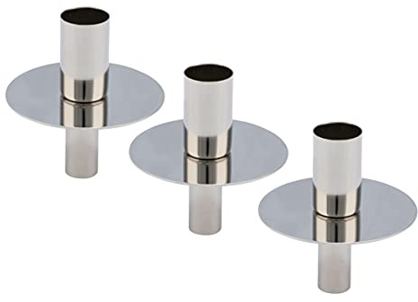Flaskor ljushållare silver – set om 3/8 cm – flaskfäste ljusstake ljusstake ljusinsats