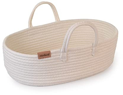 Miniland Tragekorb aus Baumwolle, 31195, Weiß