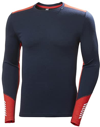 Helly Hansen Men's Lifa Merino Midweight Crew, Navy, L