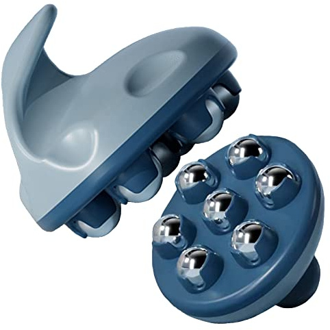 WMM Hand Held Massager, Full Body Massage Tool with Roller Ball Massager Manual 360-degree-roller for Muscle Back Neck Joint Foot Shoulder Leg Pain Relief with Portable Design