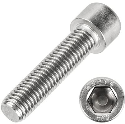 meinschraubenversand.de - Tornillos cilíndricos M4 x 35, 25 unidades DIN 912 (rosca parcial, tornillos de culata cilíndricos, hexágono interior, ISO 4762) A2 V2A acero inoxidable - M4 x 35