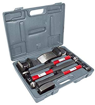 OITTo 7 Pezzi martelli per carrozzeria Auto Kit di Strumenti per la Riparazione della carrozzeria con Manici in Fibra di Vetro Strumento per la rimozione del Set di Riparazione di ammaccature