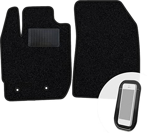 moto-MOLTICO Vorne Fußmatten Auto Velours Autoteppiche Schwarz Automatten Set 2-teilig passend für Dacia Duster II ab 2018
