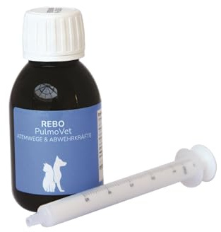 ReboPulmoVet Atemwegsunterstützung für Hunde & Katzen 100 ml: Kann unterstützen bei Husten & Bronchialproblemen bei Hund & Katze, Pflanzenextrakte wie Spitzwegerich & Efeu