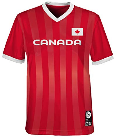 Official 2023 Women's Football World Cup Adult Team Shirt, Canada, Red, Large