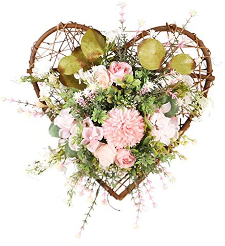 CAZARU Blumenkranz Haustür Girlande Eukalyptus Kranz für Yard Outdoor Hochzeit Weihnachten