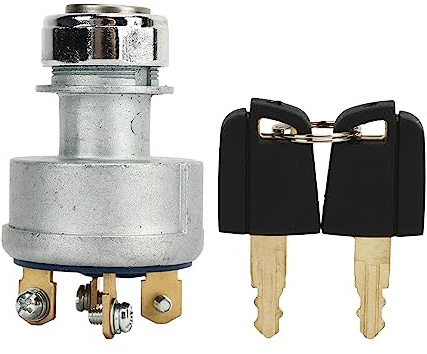 Interruptor de Encendido Interruptor de Llave de Encendido 9G7641 Interruptor de Encendido de 4 Cables con 2 Llaves de Repuesto para Caterpillar CAT Excavator 229 306 320 330 322