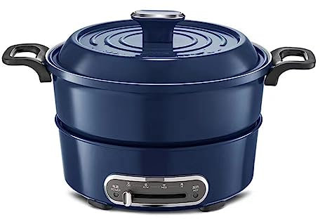 Olla arrocera eléctrica multifuncional MR9087, olla caliente eléctrica for el hogar, 1400 W, 3 ajustes de temperatura, cocina, dormitorio, 4 colores (Size : 3L, Color : BLUE_UK)