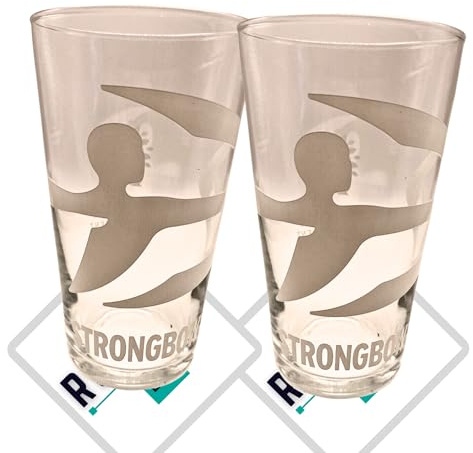 Roxley Strongbow M23 Pint Glasses X2 Glasses | 56cl Glasses | Also Comes with Branded Beer Mats