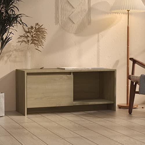 RAUGAJ Home & Garden TV-Schrank, Sonoma Eiche, 90 x 35 x 40 cm, Holzwerkstoff
