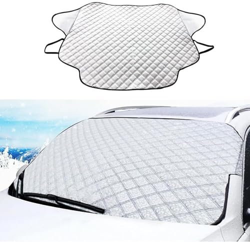 YUEGOO Frontscheibenabdeckung Auto Scheibenabdeckung für Toyota Prado 8seats 2006-2023, Auto Windschutzscheibe Abdeckung Auto Eisschutzfolien Gegen Schnee, EIS, Frost, Staub, Sonne,A/Sliver