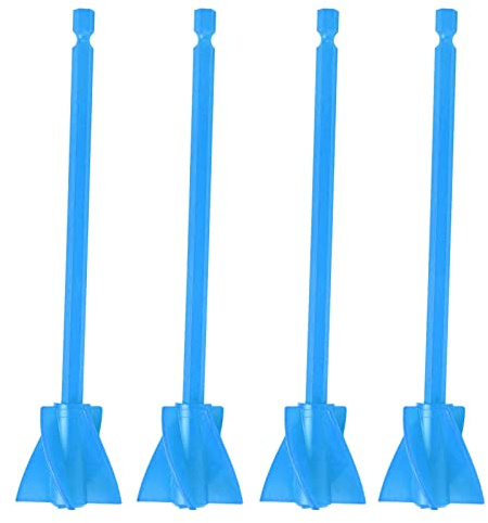 Palettes de Mélangeur de Résine, 4 Pièces, Embouts de 1/4 Pouces, Matériau ABS Réutilisable pour Mélanger Les Résines, Les Peintures, Les Glaçages en Céramique (Blue)