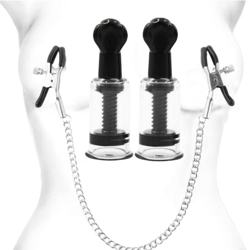 Nipple Clamps Nipple Suckers Nipple Clips Stainless Steel Non Piercing Nipple Rings Decorative Clip for Women Adjustable Pressure Breast Clamps for Adult Pleasure Toys