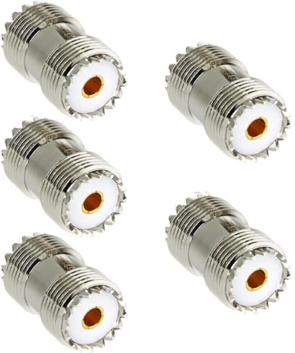 Greluma 5 STK PL-259 UHF Buchse auf Buchse Koax Kabeladapter SO-239 Doppelter Buchsenstecker