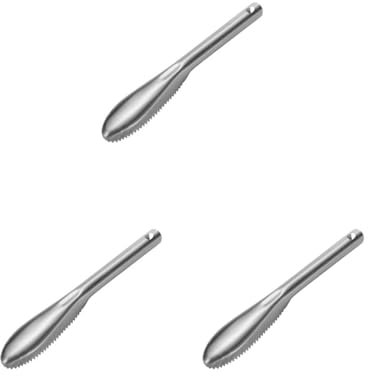 3 Set Fish Scaler Stainless Steel Brush Scales Graters Household Supply Gadget Easily Use Scraper Removing Tools Scale Remover 430, Style 01