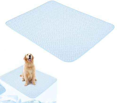 Tapis de Refroidissement pour Chien,Tapis Auto-refroidissant Pliable pour Chiens,Coussinets de Refroidissement Réutilisables en Soie Glacée pour Chenil,Canapé-lit,Siège de Voiture