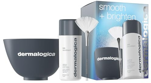 Dermalogica Daily Microfoliant 74g - Geschenk Set mit Daily Microfoliant, Pinsel & Schälchen. Enzym Gesichtspeeling für jeden Tag. Verfeinert das Hautbild, für einen strahlenden, gleichmäßigen Teint.