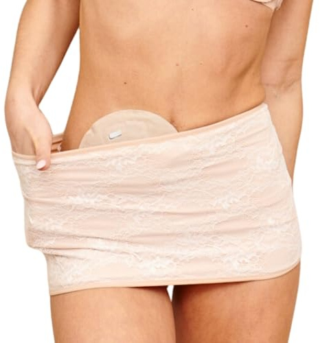 SIIL Bandeaux pour Stomie Femme Ceinture de Stomie - Housses de sac de stomie - Couvre-Poche Noire pour Colostomie & Iléostomie avec Poche - Élégante, Confortable - EU