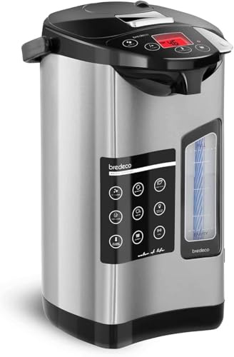 Thermo Pot Dispensador de Agua Caliente Caldera de Agua Eléctrica Instantánea BCTP-5-L (5 L, Acero Inoxidable, 680W, 230V, Pantalla LCD, Función de Autolimpieza)