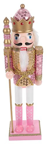 CAXUSD Nussknacker-Figur Holz Weihnachtsdeko Handbemalt Traditionell Weihnachtsbaum Dekoration Figuren