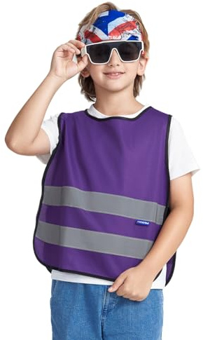 AYKRM Hi Vis Vests for Kids,Kids High Visibility Reflective Vest,High Vis Jacket for Kids