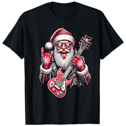 Chemise Vintage Rock & Roll Père Noël pour Homme garçon T-Shirt