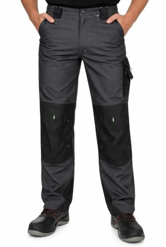 BWOLF Brave Arbeitshosen Männer Arbeitshose Herren Arbeitshose mit multifunktionalen Seitentaschen, Rückentaschen und Kniepolster-Taschen + verstärkt mit 600D Polyester