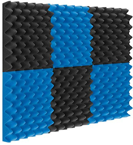 Asyduey 12Pack Acoustic Foam Panels Egg Crate Foam Sound Proof Padding 1 InchX12 InchX12 Inch Studio Acoustical Treatments Foam