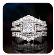 925 Sterling Silver Square Zircon Crown Ring – Elegant Two-Layer Stackable Ring, Princess-Inspired Square & Crown Design, Luxury Wedding Engagement Gift for Her 8