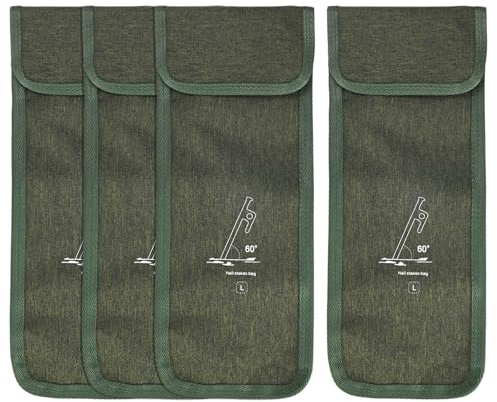 TIXIPEM Zeltheringe Taschen [4 Stück L] – Zelthering-Aufbewahrungstaschen für Camping und Wandern – [Grün] Camping-Spikes-Heringstasche