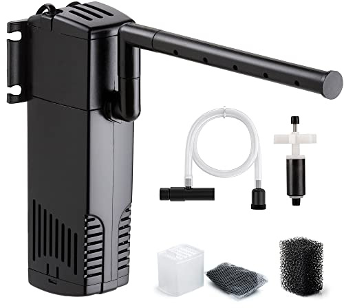 NICREW Filtro Interior para Acuario de 60L-150L, Bombas y filtros para Acuario de Agua Dulce o Salada