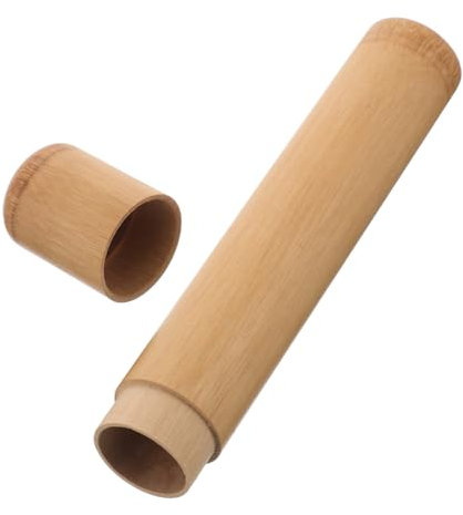 HOLIDYOYO Bamboo Tube Travel Humidor Box Estuche De Almacenamiento De De Bambú Caja Sellada Portátil para Accesorio De Viaje Altura